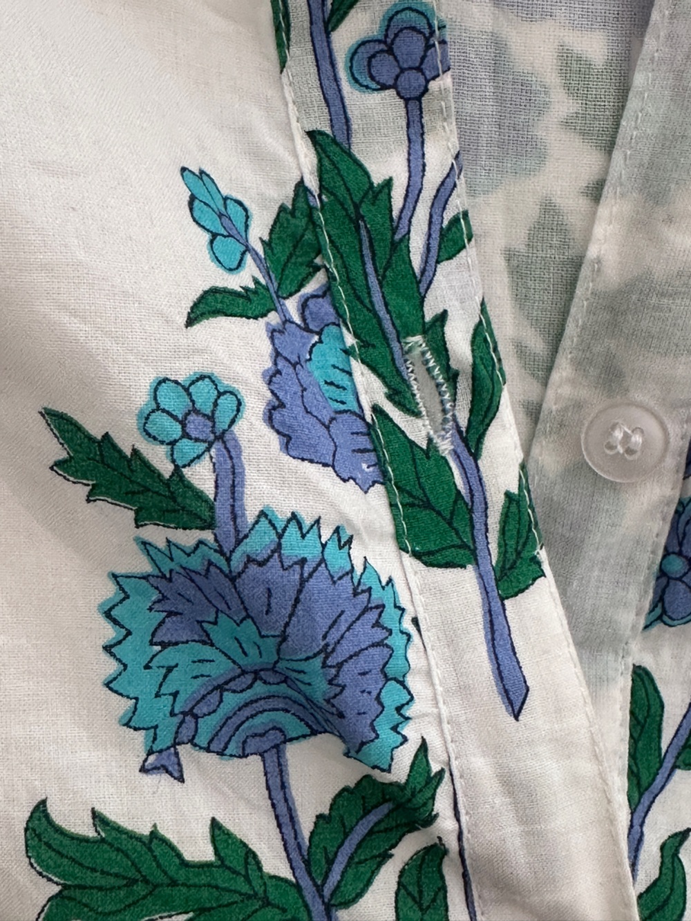 Victoria Dunn Magnolia Flutter Sleeve White Block Print Dress - Picture 8 of 8
